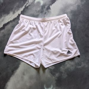 Adidas Parma Climalite White Athletic Shorts